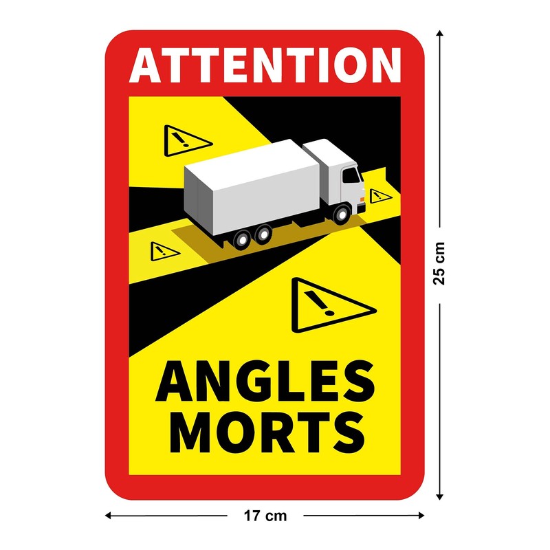 MDlabels Pack of 5 Angles Morts for Trucks, Buses and