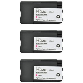 NineLeaf Remanufactured Ink Cartridge Compatible for HP 952XL 952 XL High Yield use in OfficeJet Pro 8710 8720 7740 8740 8715 8725 8730 8702 8216 8218 8716 8728 Printer (3 Magenta)