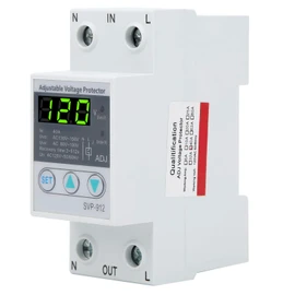 SVP912 120VAC Recuperación Automática Bajo Voltaje Protector Dispositivo de Protección de Voltaje Ajustable Interruptor de Protección de Reinicio Automático (40A)