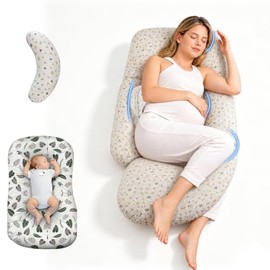 Almohadas de Embarazo para Dormir, Ergonómica, Blanquecino