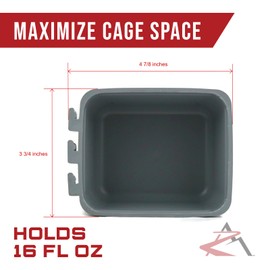 The ROP Shop 50-Pack - Gray Cage Cups for Chickens, Dogs, Pheasants, Rabbits Feed & Water