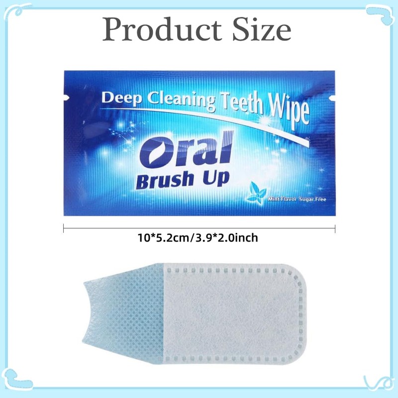 20Pcs Disposable Wipe Oral Finger Brush Up Teeth Cleaning Tools