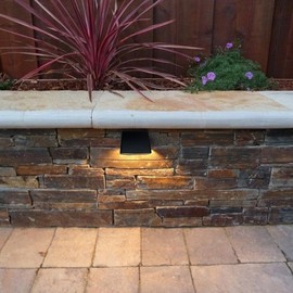 Leelands Low Voltage Landscape Lighting Deck LED Lights,Outdoor Stair Light Railing Fence Post Lights Cast Aluminum 5W 12-24V Weatherproof Black Finish 2 Packs