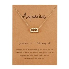 Collar Zodiacal Signo Del Zodíaco Dorado                                                                                                              
