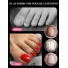 EBANKU 150PCS Poly Gel Nail Forms for Toes, Long Square