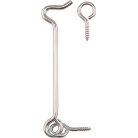 Hillman Hardware Essentials 853374 Hook and Eye Latch Stainless Steel 4"