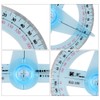 Lotsdonxia 2-Piece Set of Full Circle Protractor Rulers for Measuring