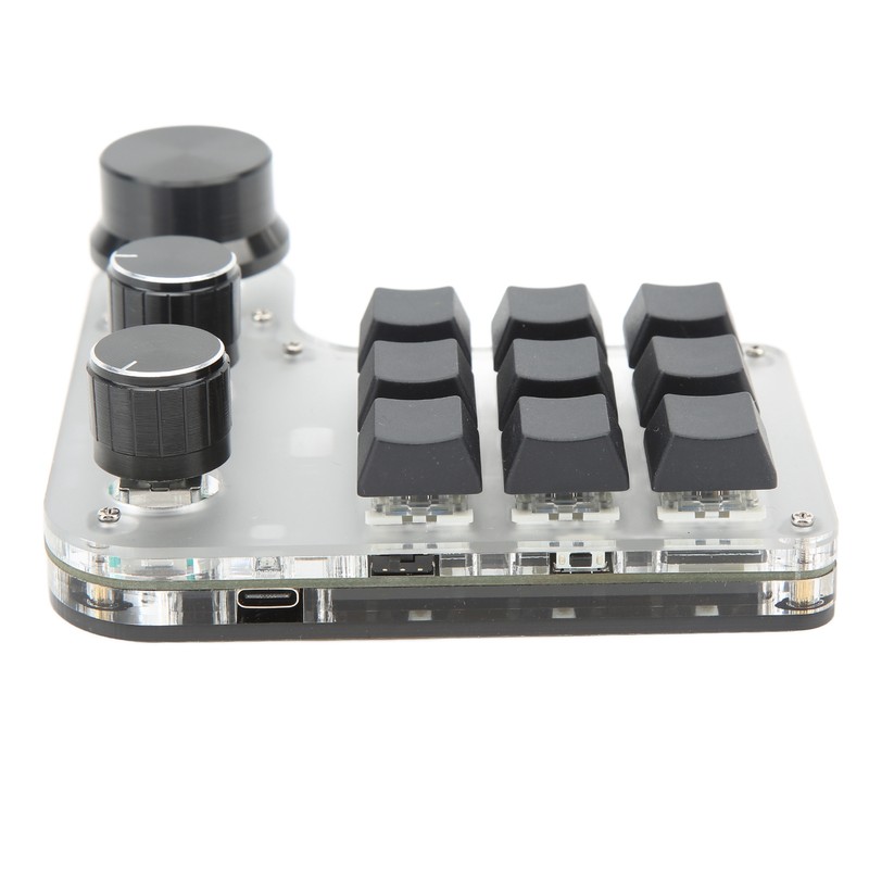 Mini Keypad 9 Keys 3 Knob RGB Multifunctional DIY Shortcut