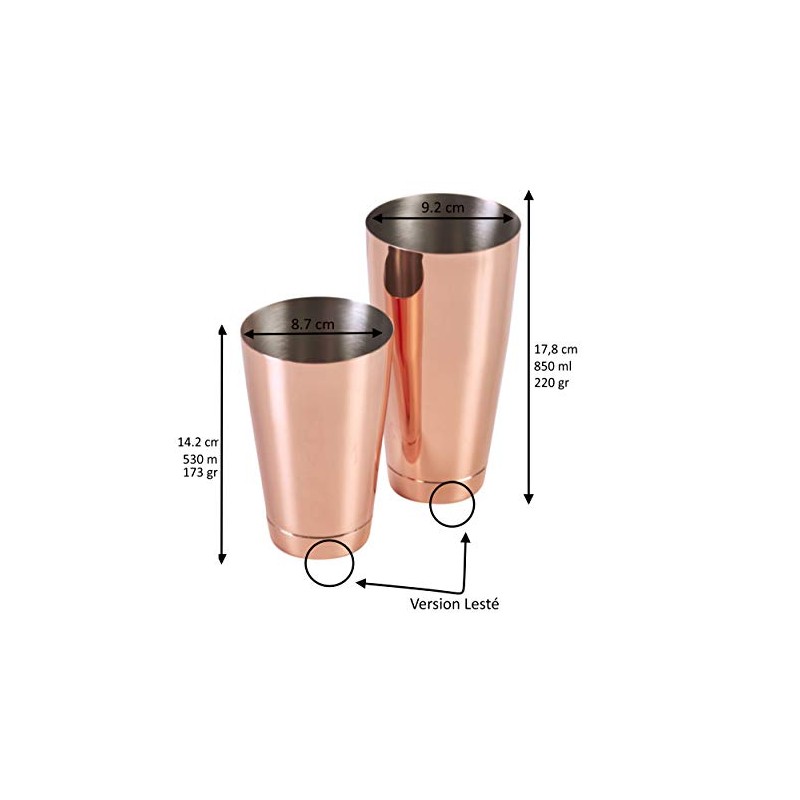 Boston Shaker Set Copper Boston Shaker Stainless Steel Available in