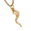 HZMAN Gothic Jewelry Men's Stainless Steel Animal Snake Pendant Chain