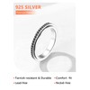 Silvora 925 Silber Spinner Fingerring zum Stressabauen 3.5mm breit Fidget