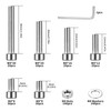 M4 Screws Set, 420 Pieces Cylinder Screws with Hexagon Socket