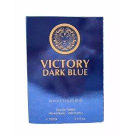 Fragrance Couture 2 pc Victory Dark Blue Cologne for Men Eau De Toilette Spray 3.4 oz 2 Bottles