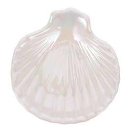 Ciieeo Ceramic Shell Shaped Jewelry Dish Trinket Holder for Rings Keys and Accessories Elegant Design for Bedside Bathroom Kitchen Versatile Storage
