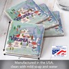 Thirstystone Virginia Attractions 4 Pack Tumbled Tile Stone Coasters with