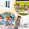 Portable Travel Flatware,Fork Spoon Chopsticks Set with Case for Camping