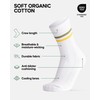 DANISH ENDURANCE Classic Tennis Crew Socks for Sports & Everyday,