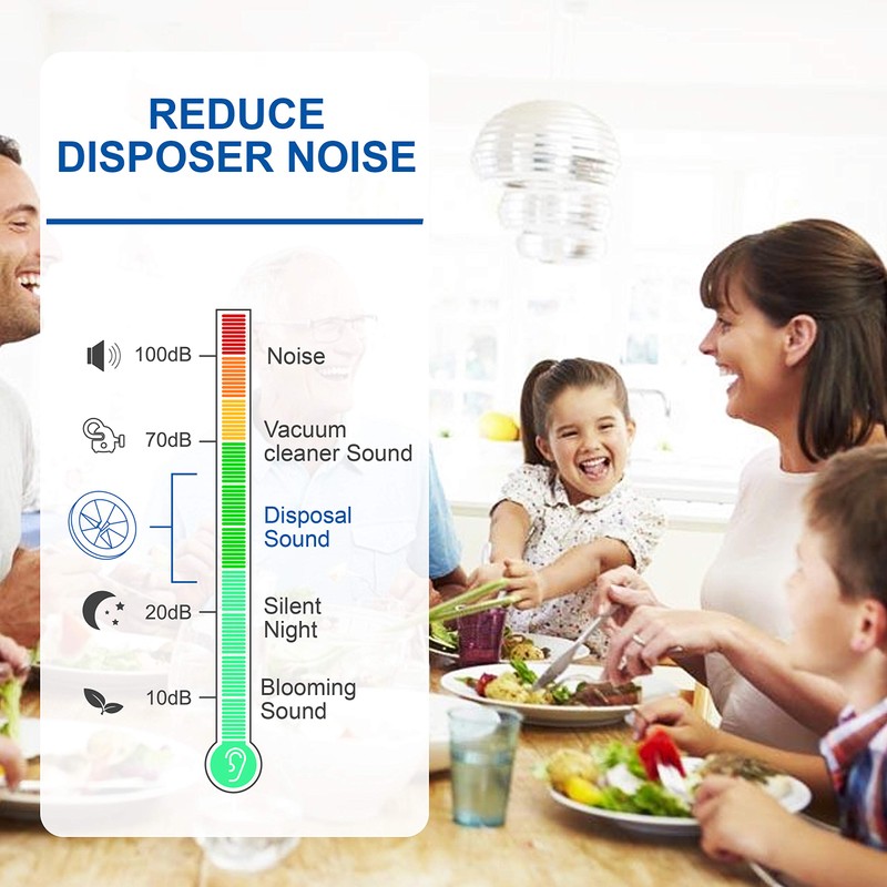 Garbage Disposal Splash Guard Collar Sink Baffle, Food Waste Disposer