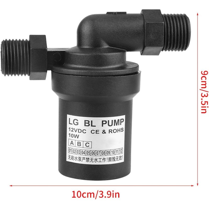 12V DC Brushless Water Pump, 10W Solar Hot Water Heater