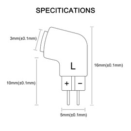 OKCSC 1 Pair MMCX Female (Cable) to 0.78mm 2Pin Male (Headphone) Integration of Injection molding Craft,Original Sound Quality Converter,Gold-Plated Plug Adapter (Angled 2 Pin-MMCX, Clear)