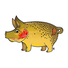 Nate Karnes Pig Cutthroat Trout Decal