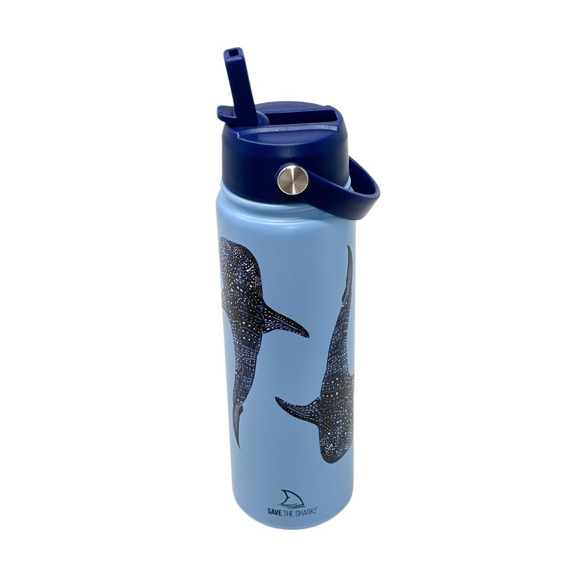 DiscoverSharks Stainless Reusable Waterbottle. Double wall vacuum insulation for 48h