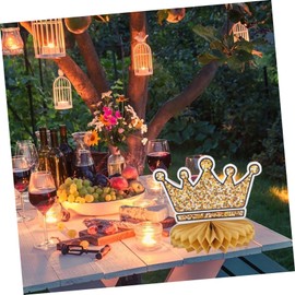 Kisangel 8Pcs Birthday Honeycomb Decorations for Table Elegant Party Centerpieces for Years Old Birthday Celebration for Indoor Outdoor Events