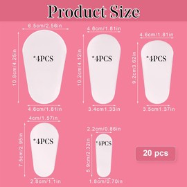 20Pcs Clear Makeup Brush Covers, 5 Sizes Transparent Cosmetic Brush Protector Sleeves, Dustproof Waterproof Brush Guards for Travel and Daily Storage