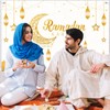 Ramadan Kareem Backdrop Banner,Ramadan Decorations for Home,Eid Festival Muslim Islam
