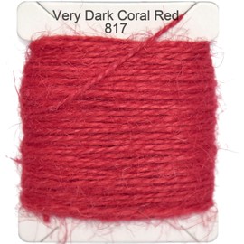 Jute Twine 15m Long Twine String for Crafts Gift Wrapping Packing Gardening Crochet Knitting Macrame Decor (Very Dark Coral Red)