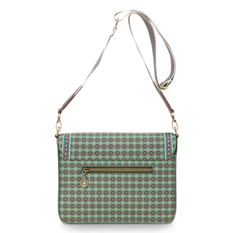 PiP Studio [W0724] Cross Body Flap Clover Green 25x7x20cm