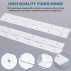 [2-Pack] 8-Inch White 304 Stainless Steel Piano Hinges,Heavy Duty 0.05-Inch