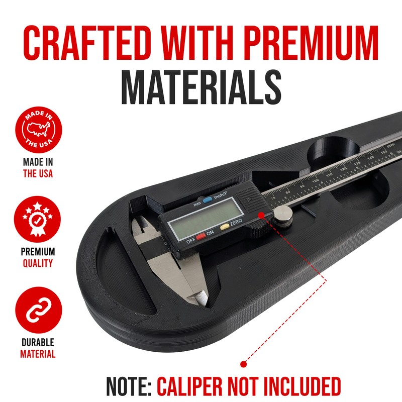 Engenuit USA-Made Magnetic Caliper Holster for Micrometers & Precision Tools
