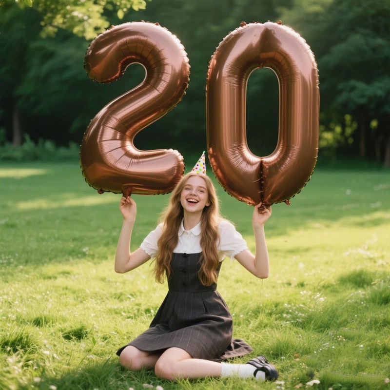 40 Inch Dark Brown Balloon Number 0 Balloon,Chocolate Jumbo Mylar