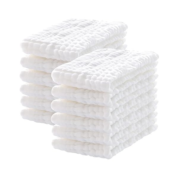 Lovely Care Lovely Care 12 Pack Muslin Burp Cloths 100%
