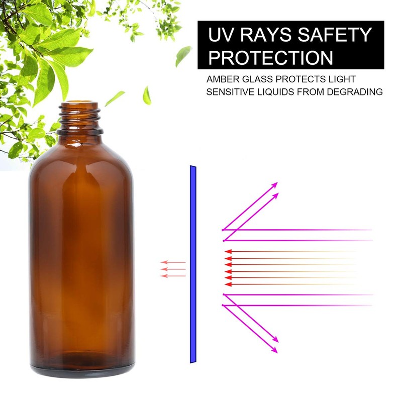 Hydior Amber Glass Spray Bottles for Essential Oils, 4oz Empty
