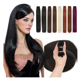 Extensiones Cabello Natural Fibra Cortina Negro 30 PLG 210g