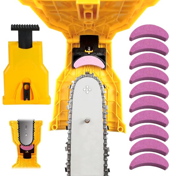 HIULLEN Portable Chainsaw Sharpener, Saw Chain Sharpener with 10 Sharpening