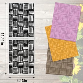 Hying Wood Grain Plastic Embossing Folders for Card Making, 3D Textured Stripes Embossing Folder DIY Craft Template Pigment Board Folders for Scrapbooking Photo Album Supplies