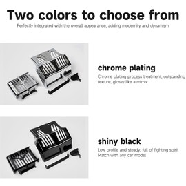 FWXEOZ Motorcycle Fairing Lower Front Chin Spoiler Air Dam Cover for 15-23 Indian Bagger/Cruiser/Touring - Lightweight ABS Grid Design, Chrome/Black Mudguard & Radiator Protection Shield Coolers Kits