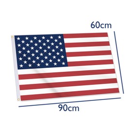 24x36 Inch USA Flag,Big 2x3 FT American US Flag,Medium Size Digitial Double-Printed Durable 150D Thick Polyester Decorations with 2 Brass Grommet