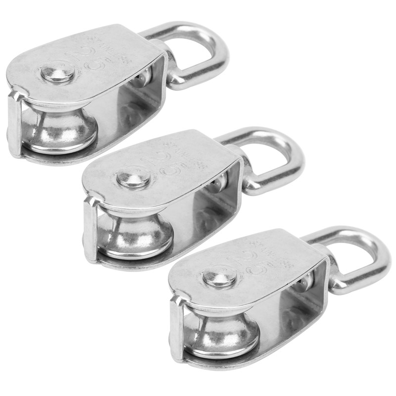 25mm 304 Stainless Steel Heavy Duty Single Wheel Pulley Rigging