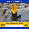 Acquaer 1HP Sump Pump 4948GPH Submersible Drain Pump with Automatic