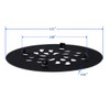Shower Base Drain and 4-1/4 Matte Black Drain Cover with