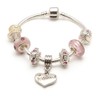 Liberty Charms Bridesmaid 'Vanilla Kisses' Silver Plated Charm/Bead Bracelet