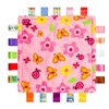 OnlyBee Bright Soft Baby Comfort Blanket with Taggies