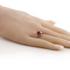 Gem Stone King 925 Sterling Silver Red Created Ruby Jewelry