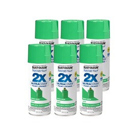 Rust-Oleum 314751-6PK Painter's Touch 2X Ultra Cover Spray Paint, 12 oz, Gloss Spring Green, 6 Pack