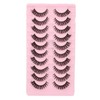 Pestañas Postizas, 10 Pares, Reutilizables, Suaves, 3D, Multicapa, Pestañas Postizas,
