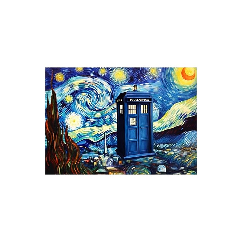 SIGNED BY THE STARS Doctor Who Print Van gough starry